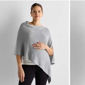 Quince Gray Knit Nursing Cover Poncho
